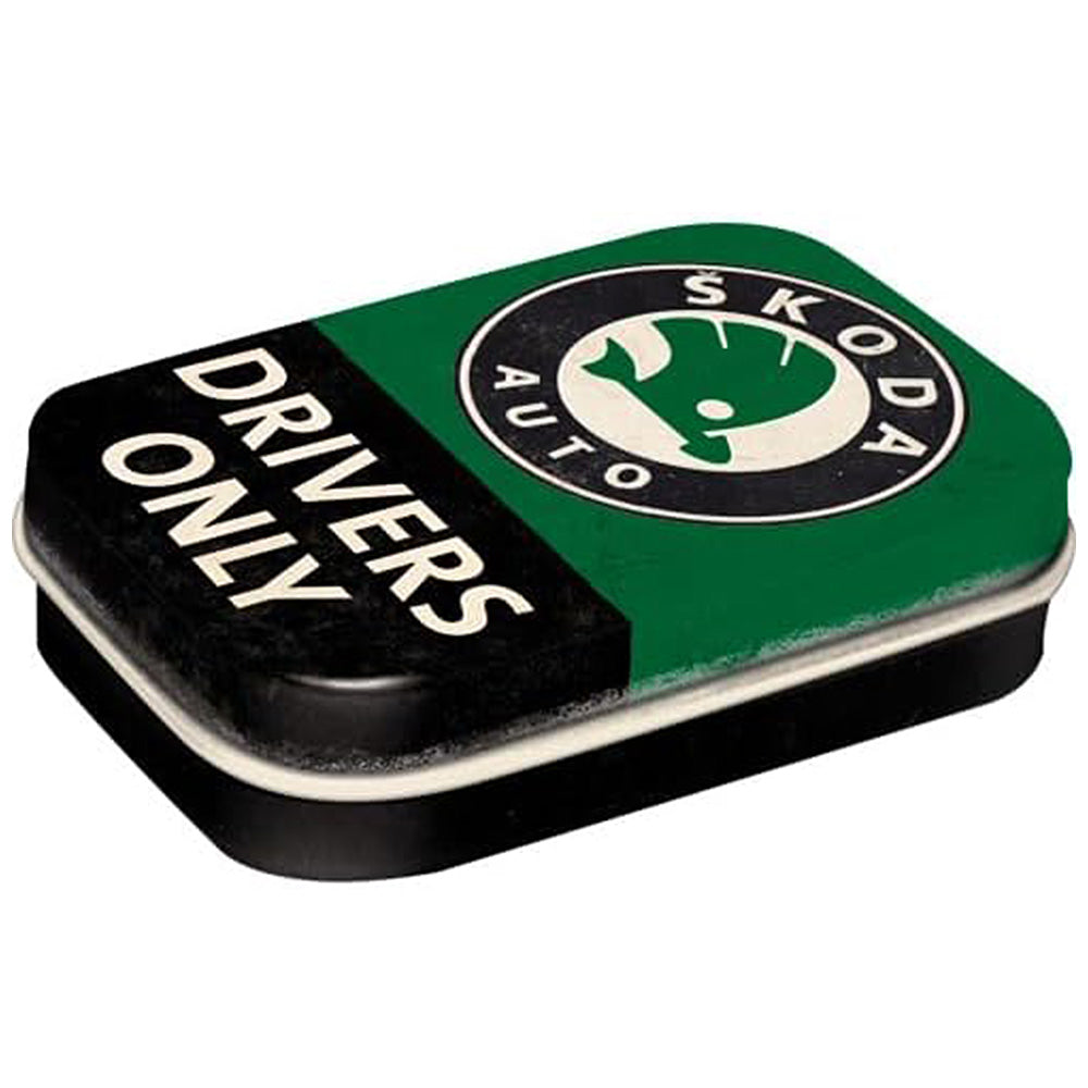 Skoda Auto Drivers Only | 15g Sugar Free Mint Tin | Cracker Filler | Little Gift