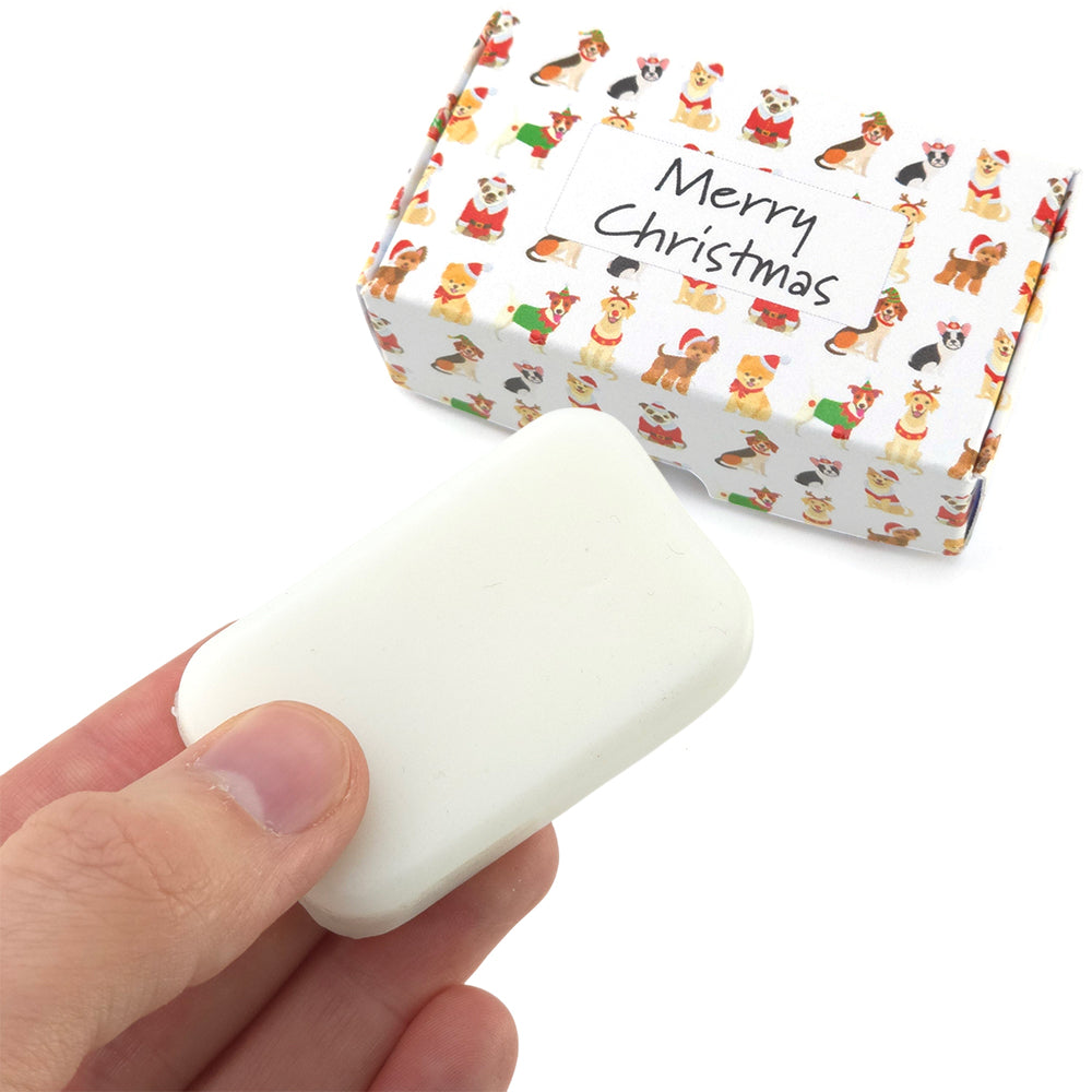 Christmas Dogs | Merry Christmas | 20g Scented Soap | Little Gift | Cracker Filler