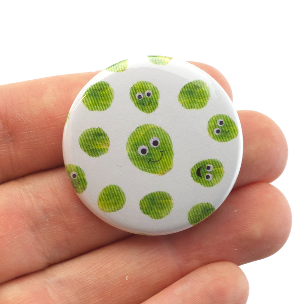 Googly Eyed Sprout | 38mm Button Pin Badge | Little Gift | Cracker Filler