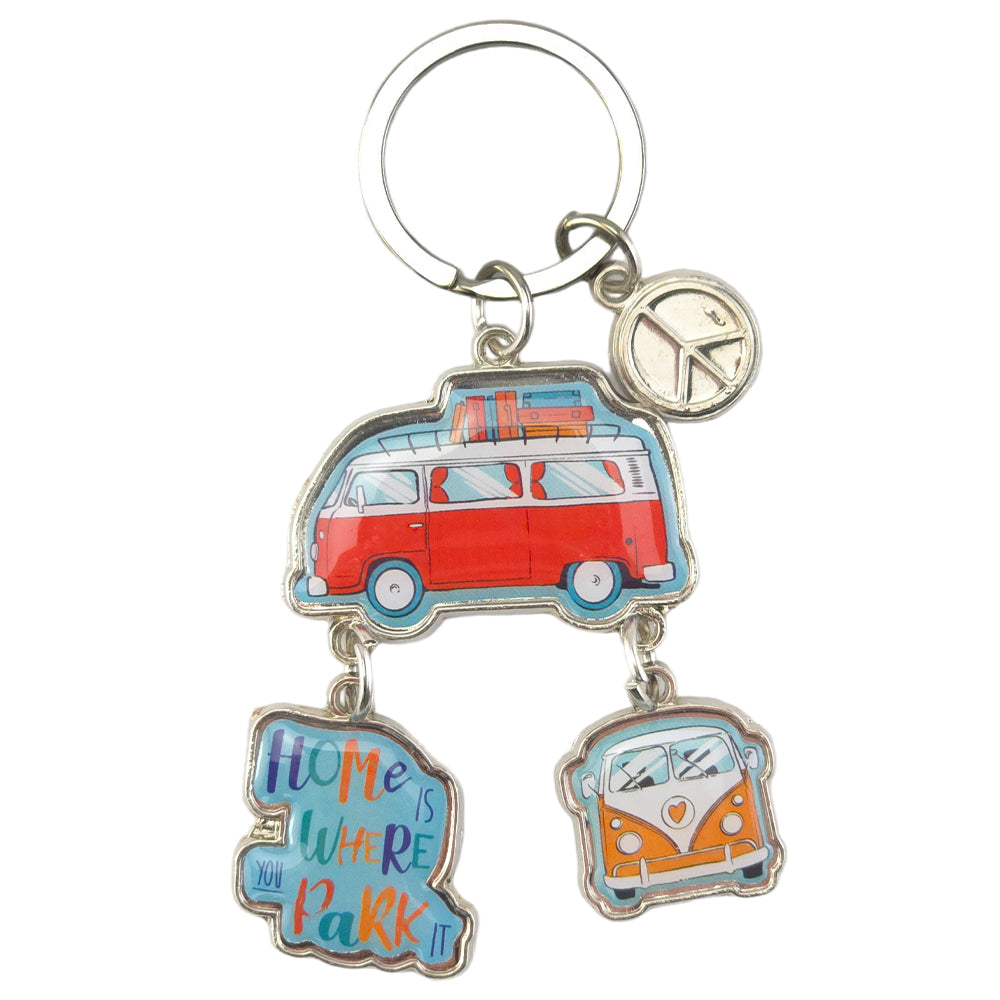 Home Is Where You Park It | Campervan Metal Keyring | Little Gift | Cracker Filler