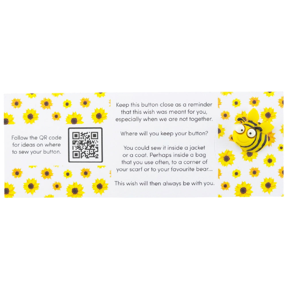 Save the Bees, Protect Our Planet | Button Wishes | Mini Gift | Cracker Filler