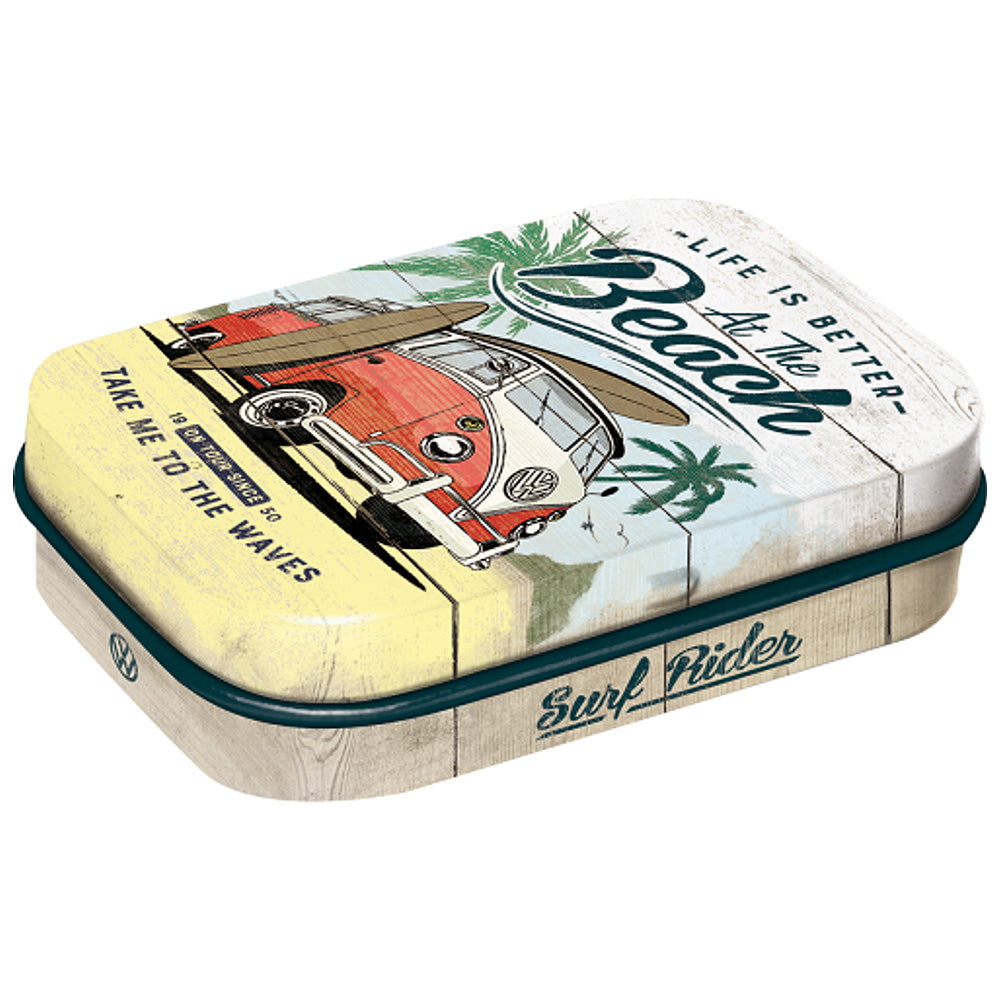 VW Camper | At the Beach | 15g Sugar Free Mint Tin | Cracker Filler | Little Gift