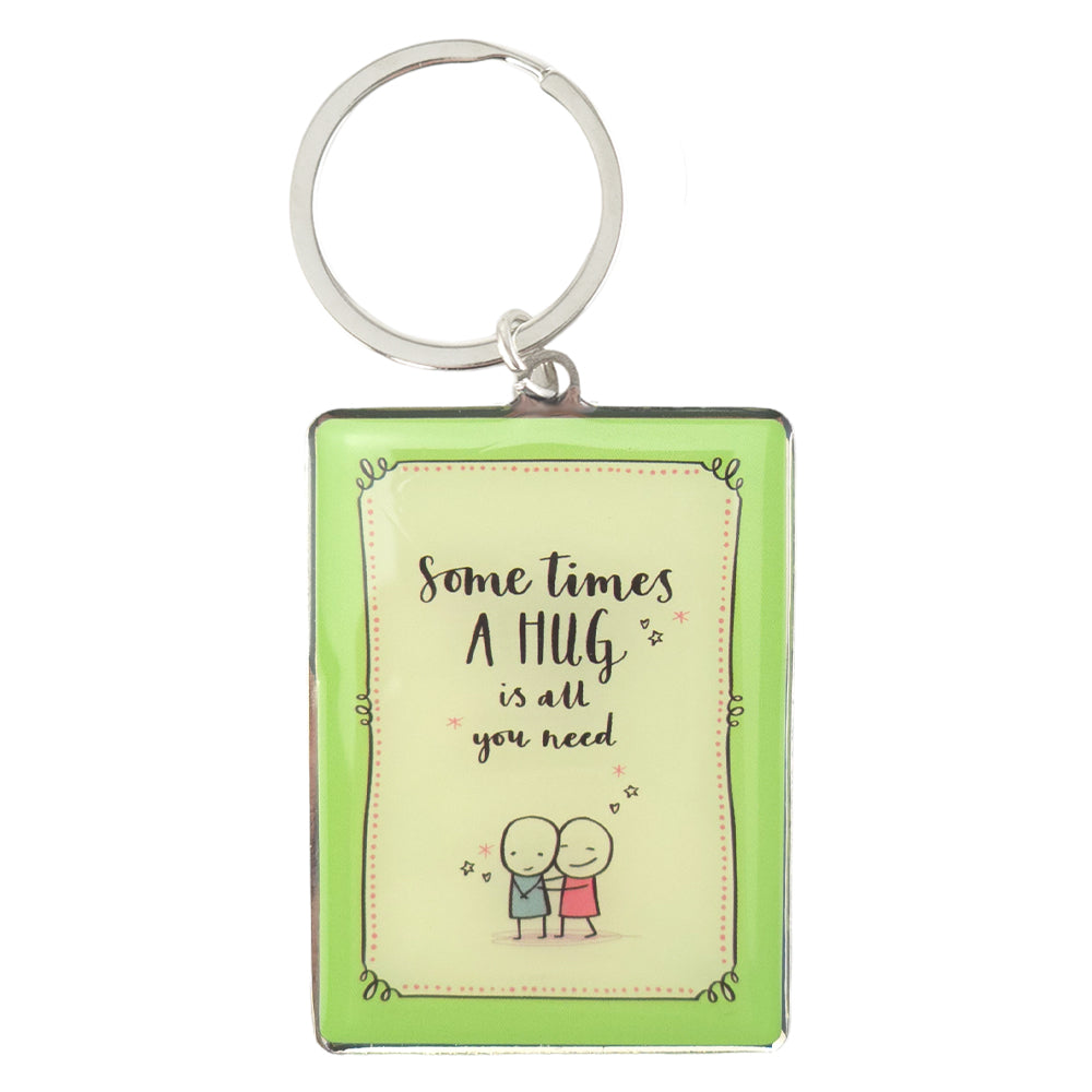 Sometimes A Hug Is All You Need | Metal Keyring | Little Gift | Cracker Filler