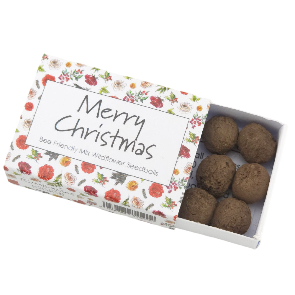 Christmas Flora | Merry Christmas | Bee Mix Seedballs | Cracker Filler Little Gift