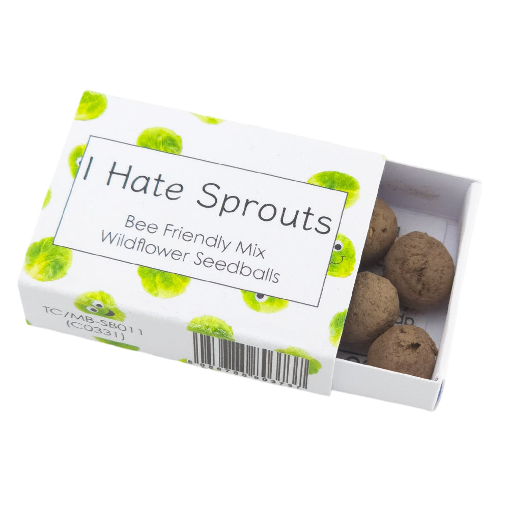 I Hate Sprouts | Seedball Matchbox | Bee Mix | Cracker Filler | Mini Gift