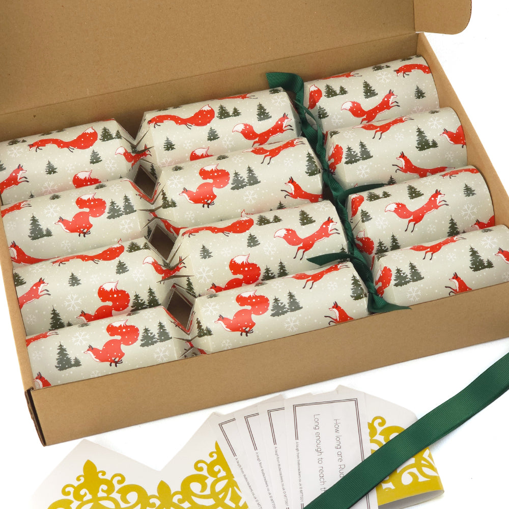 Christmas Fox | 4 Ready to Fill Christmas Crackers | Just Add Gifts