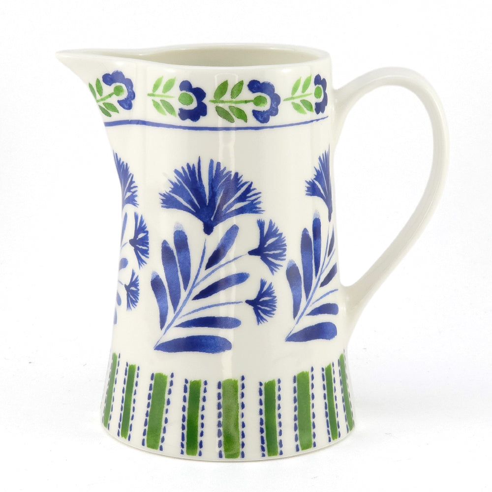 Cornflowers | Country Flower Bone China Jug | 15cm Tall | Gisela Graham