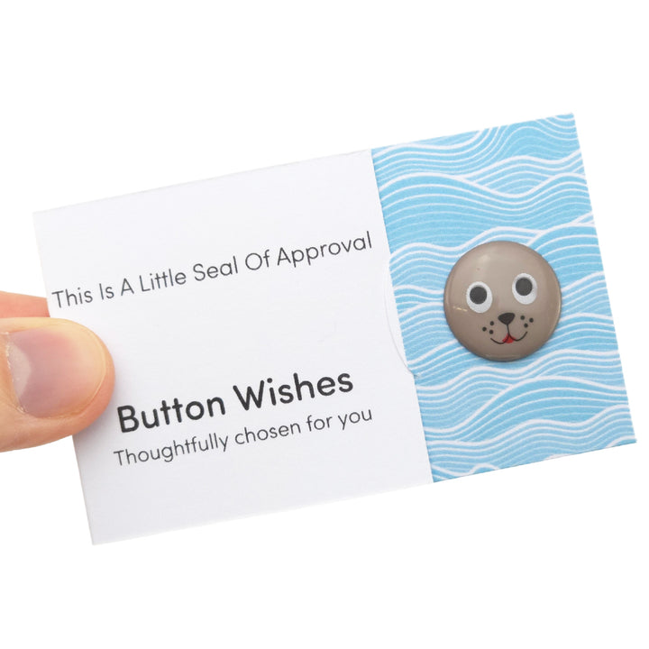 This is a Little Seal of Approval | Button Wishes | Mini Gift | Cracker Filler