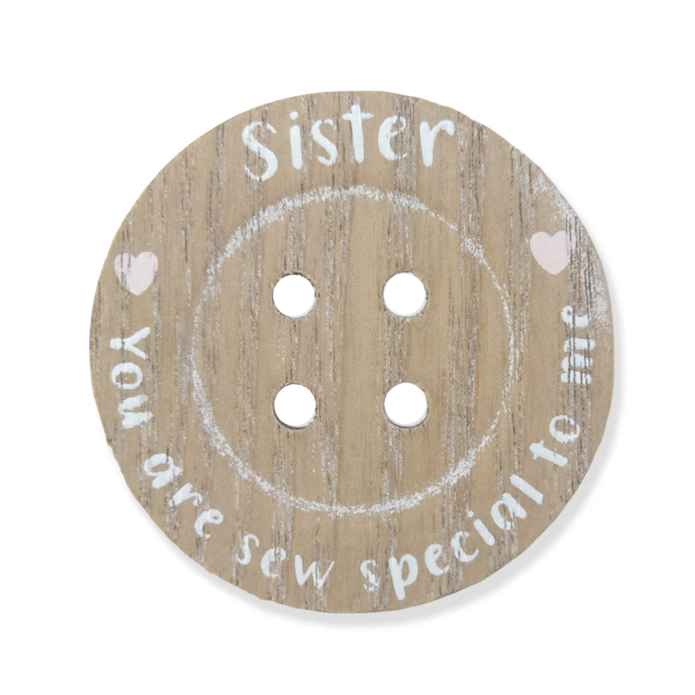 Sister | You Are Sew Special | Wood Button Magnet | Mini Gift | Cracker Filler