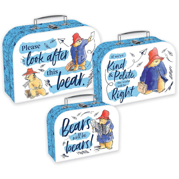 Paddington Bear | Set of 3 Nesting & Stacking Suitcases for Kids | Gift Idea