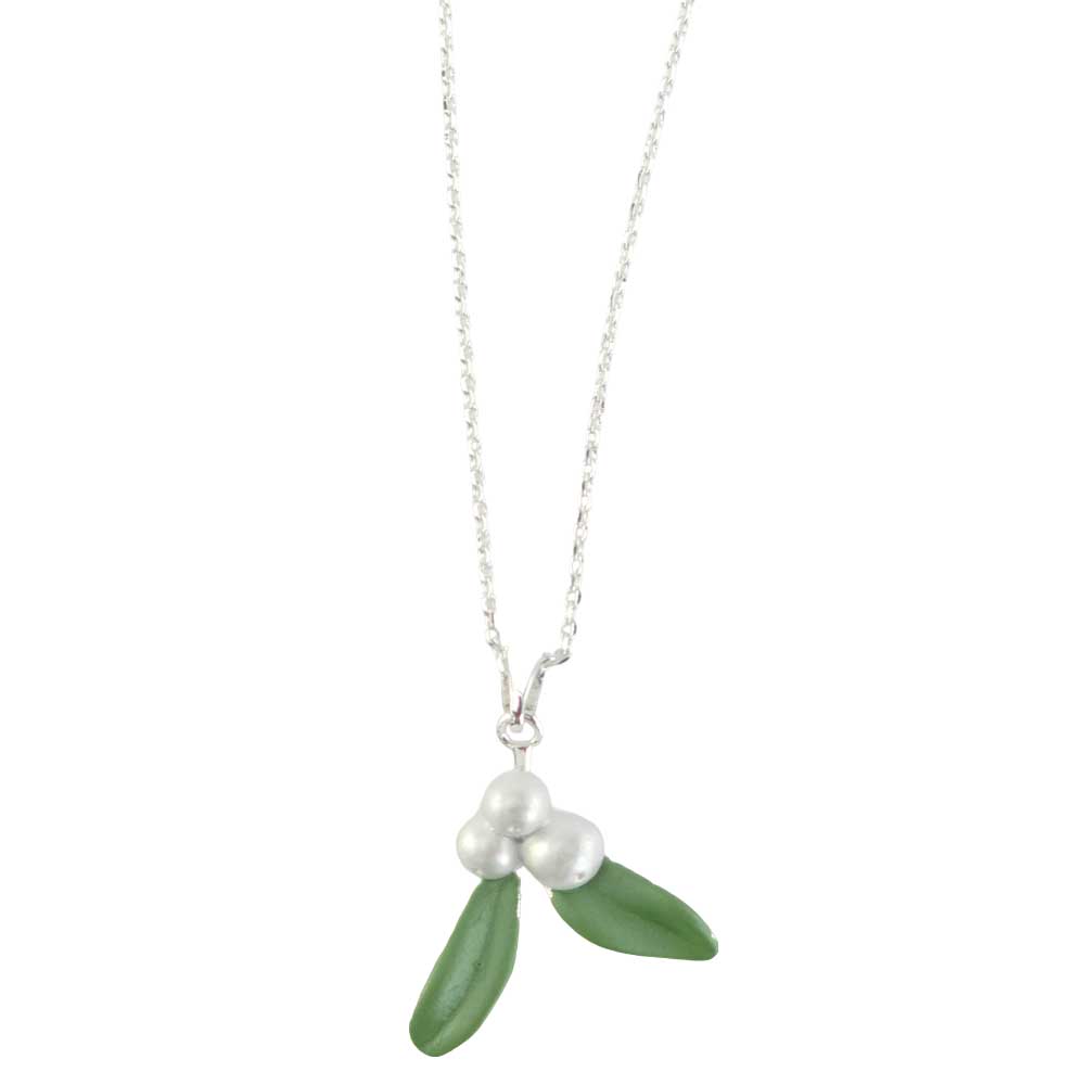 Christmas Mistletoe Necklace | Pendant on Chain | Mini Gift | Cracker Filler