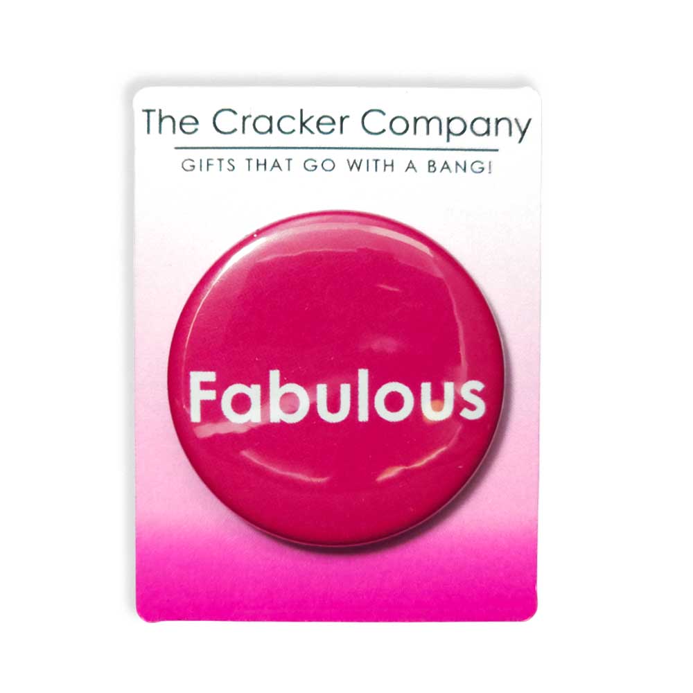 Fabulous | 38mm Button Pin Badge | Mini Gift | Cracker Filler