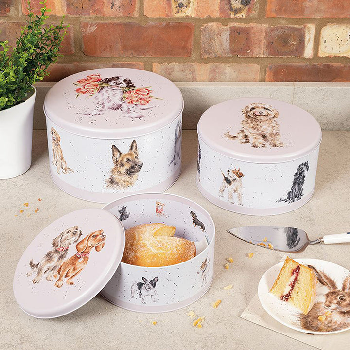 Set of 3 A Dogs Life Nesting Cake Storage Tins | Wrendale Designs