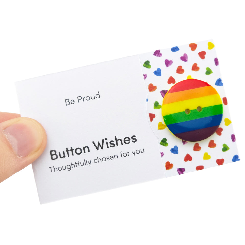 Be Proud | Rainbow | Button Wishes | Mini Gift | Cracker Filler