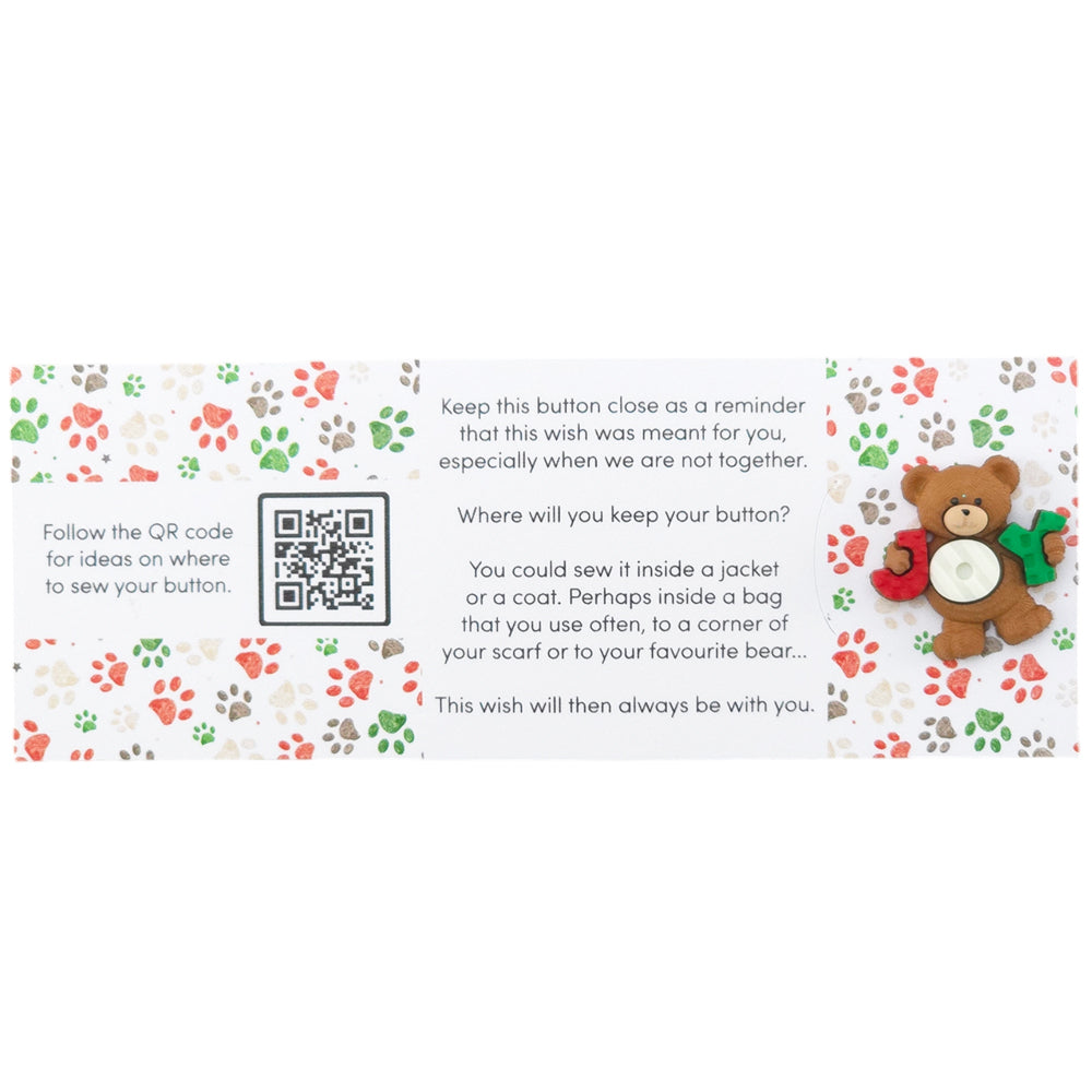 You Bring Joy to My Life | Christmas | Button Wishes | Mini Gift | Cracker Filler