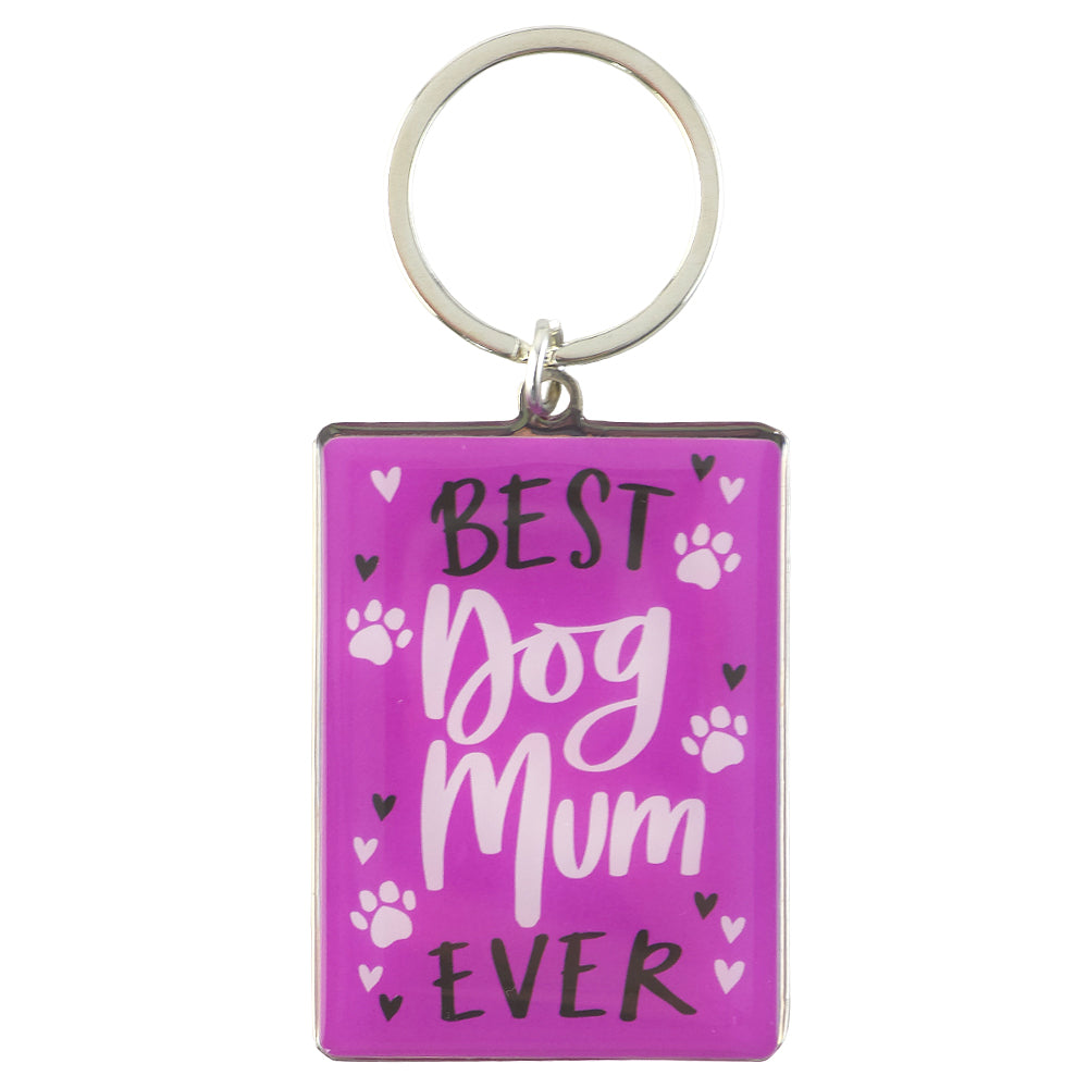 Best Dog Mum Ever | Metal Keyring | Little Gift | Cracker Filler