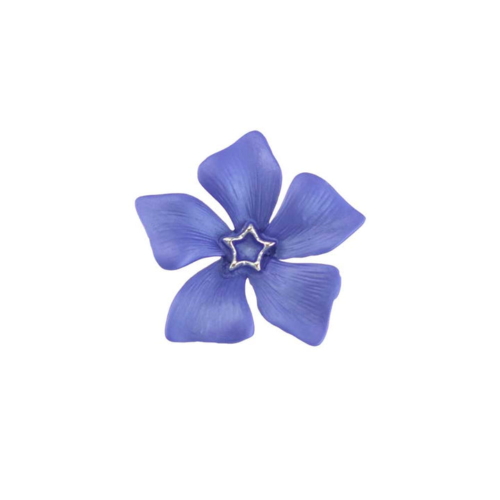 Pretty Periwinkle Brooch | Deep Blue | 3cm Wide | Mini Gift | Cracker Filler