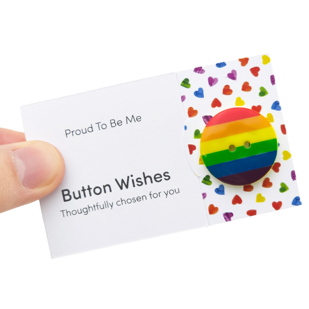 Proud To Be Me | Rainbow | Button Wishes | Mini Gift | Cracker Filler