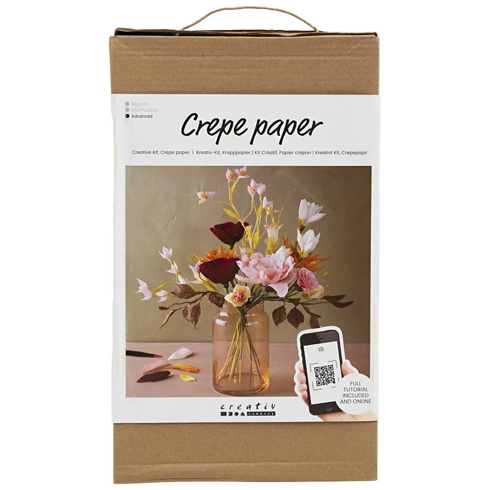 Crepe Paper Flower Arrangement Craft Kit | Cherry Blossom Paper Flower Making