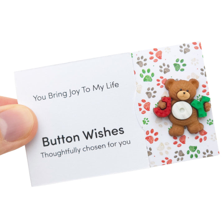 You Bring Joy to My Life | Christmas | Button Wishes | Mini Gift | Cracker Filler