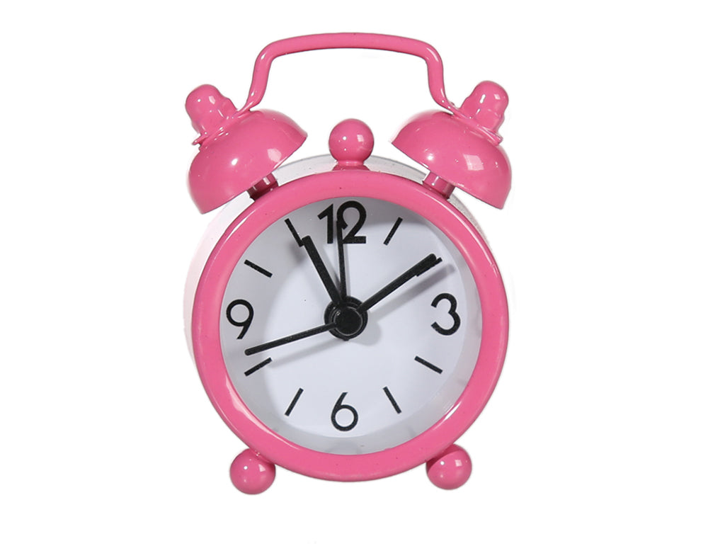 Pink Miniature Old Fashioned Style Alarm Clock | Cracker Filler | Little Gift