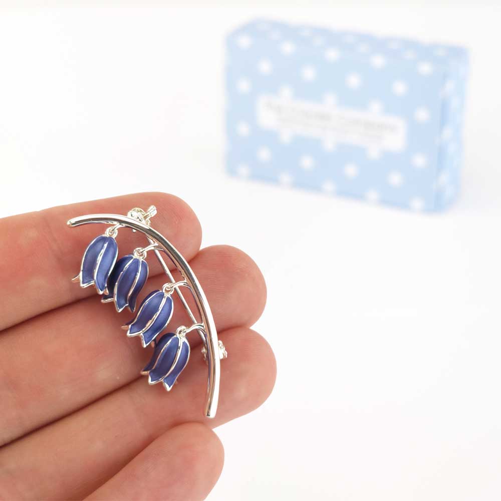 Dainty Bluebell Brooch | Deep Blue | 4.5cm Long | Little Gift | Cracker Filler