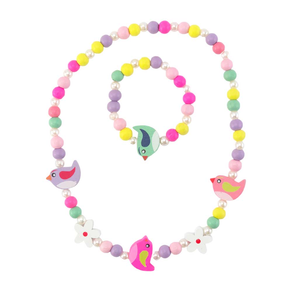 Pretty Birds | Girls Necklace & Bracelet Set | Mini Gift | Cracker Filler