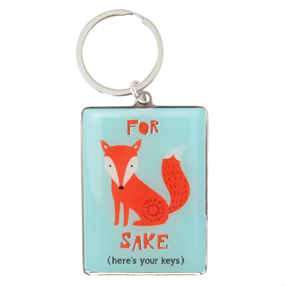 For Foxy's Sake | Here's Your Keys | Metal Keyring | Mini Gift | Cracker Filler