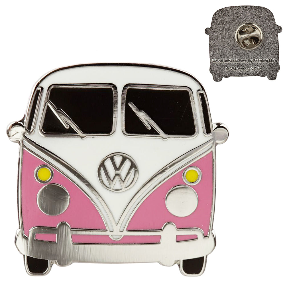 VW Camper Van | Pink Enamel Pin Badge | Mini Gift | Cracker Filler