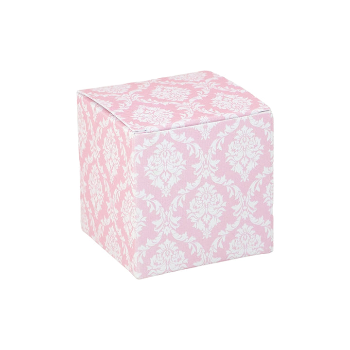 Pink Damask | Mini Gift Box | 5cm Cube | 6 Boxes