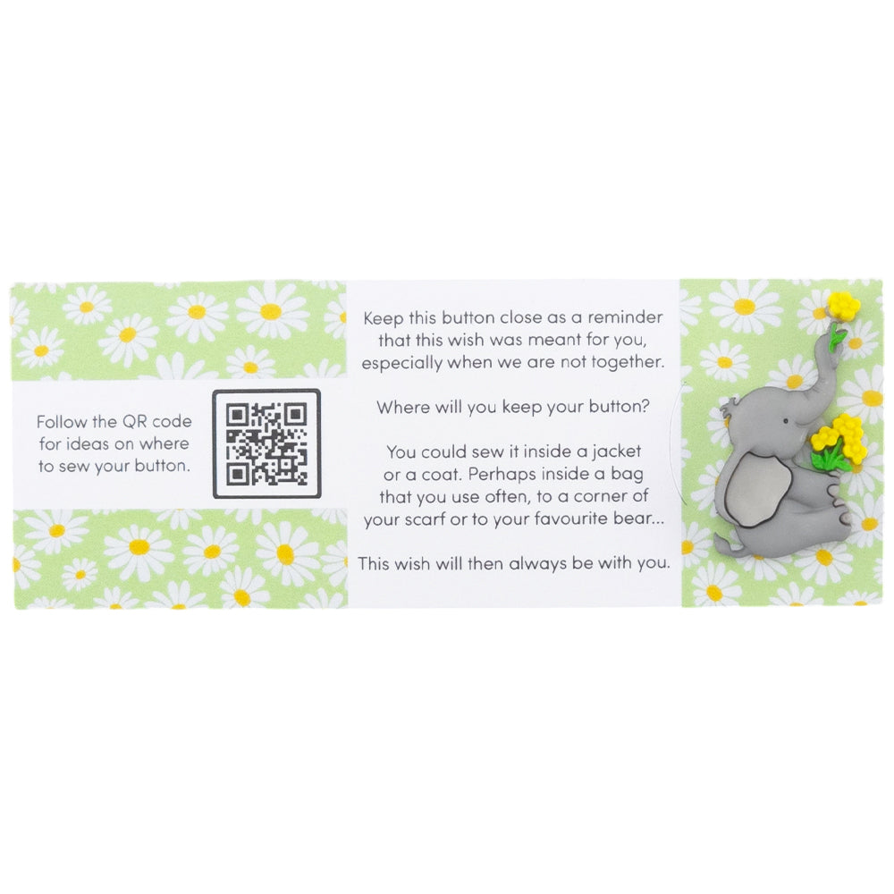 Always Pause and Smell the Flowers | Button Wishes | Mini Gift | Cracker Filler