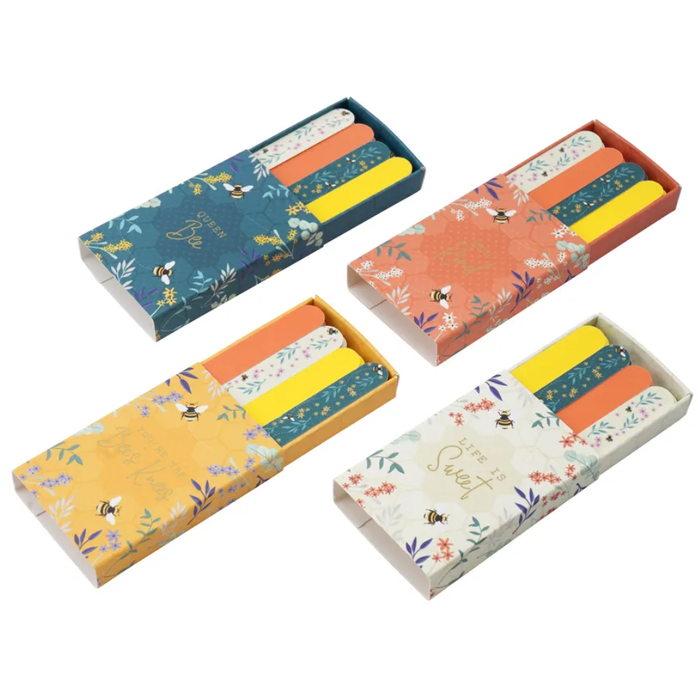 Bee & Hive Matchbox Style Nail Files | Single | Cracker Filler | Matchbox Gift