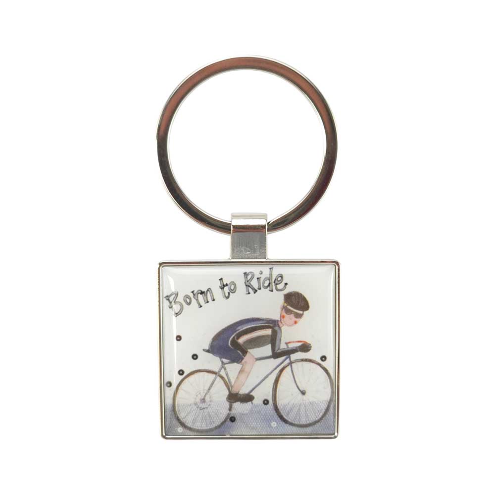 Born to Ride | Cyclist | Metal Keyring | Little Gift | Cracker Filler