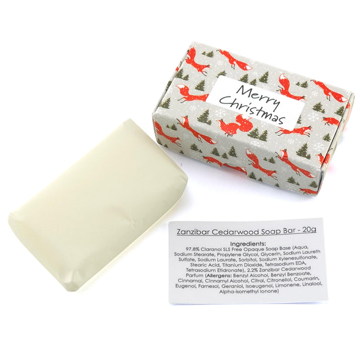 Christmas Fox | Merry Christmas | 20g Scented Soap | Mini Gift | Cracker Filler