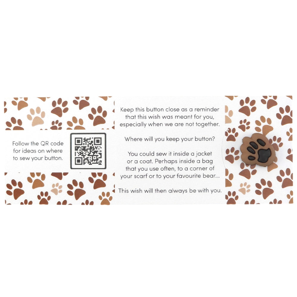 Dog Mum | Button Wishes Sew On Token | Mini Gift | Cracker Filler