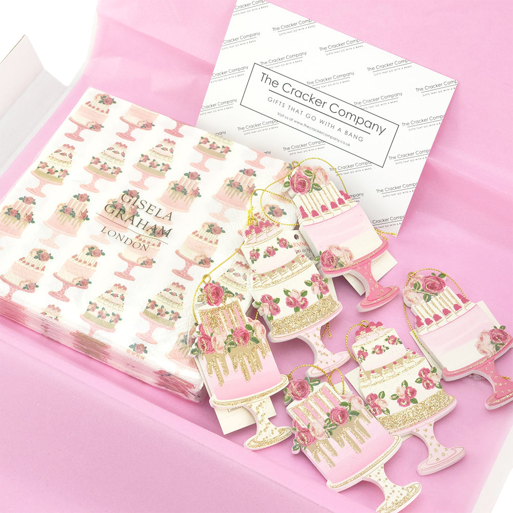 Afternoon Tea Ornaments & Napkins | Letterbox Gift for Ladies | Gisela Graham