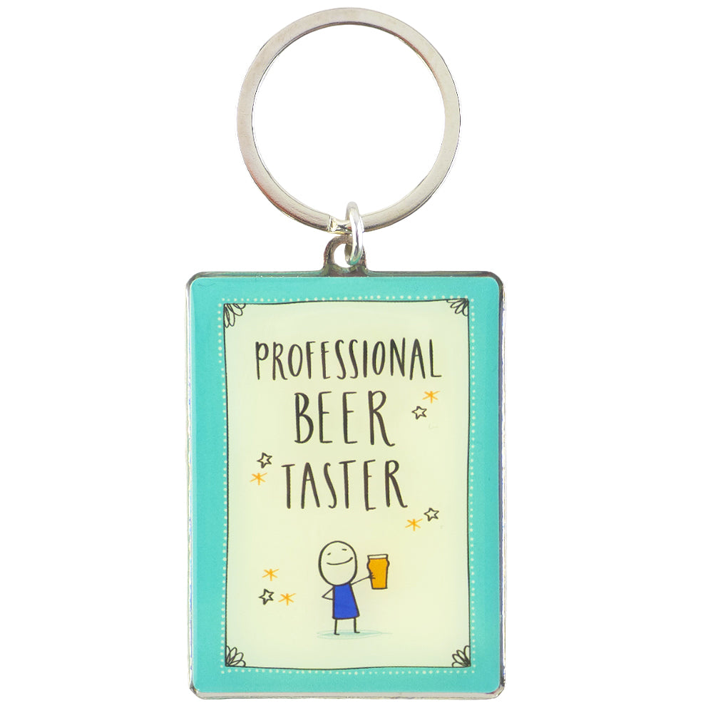 Professional Beer Taster | Metal Keyring | Little Gift | Cracker Filler