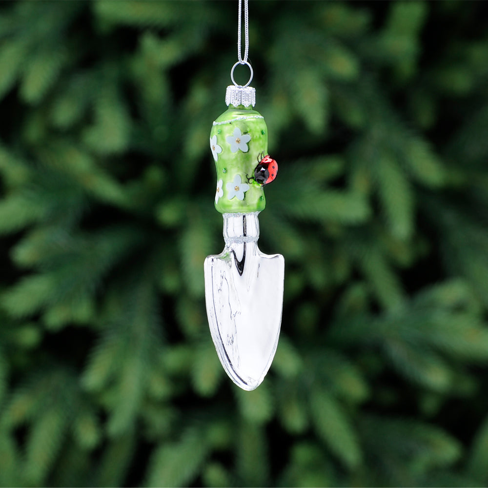 Gorgeous Glass Garden Trowel Ornament | Tree Decoration