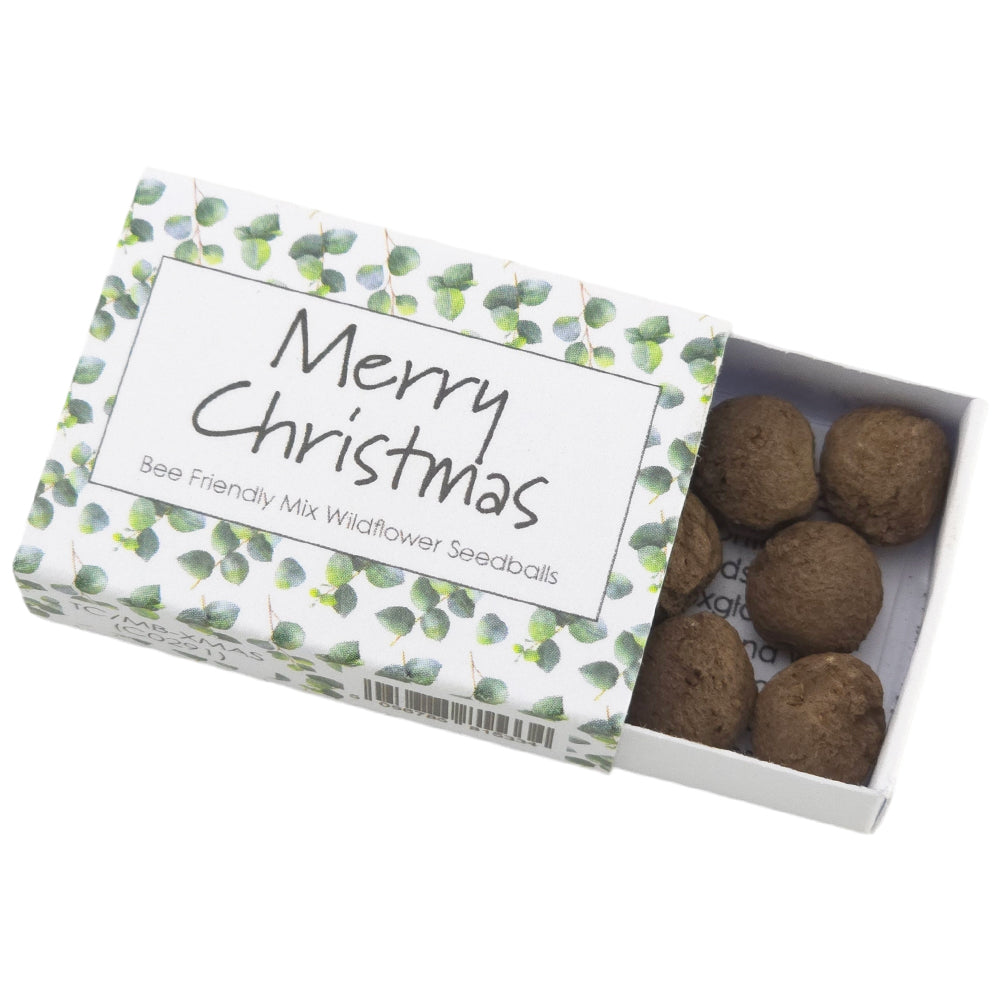 Watercolour Eucalyptus | Merry Christmas | Bee Mix Seedballs | Cracker Filler