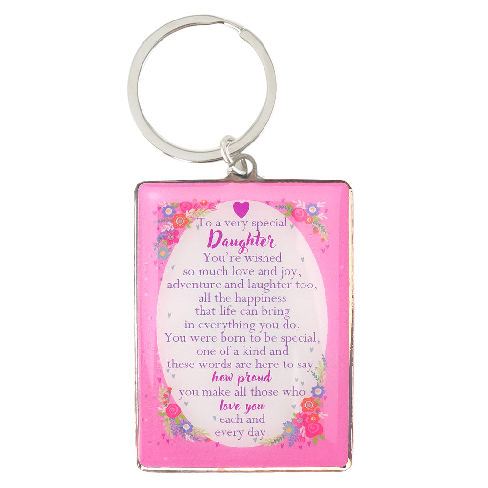 Daughter | Lovely Verse | Metal Keyring | Mini Gift | Cracker Filler