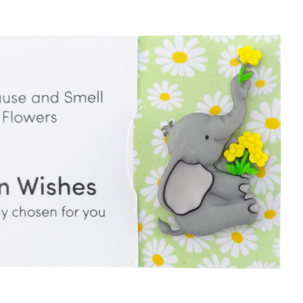 Always Pause and Smell the Flowers | Button Wishes | Mini Gift | Cracker Filler