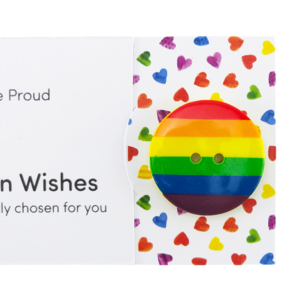 Be Proud | Rainbow | Button Wishes | Mini Gift | Cracker Filler