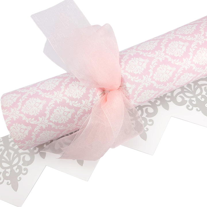Pink Damask | 6 Large Bowtastic Crackers | Make & Fill Your Own