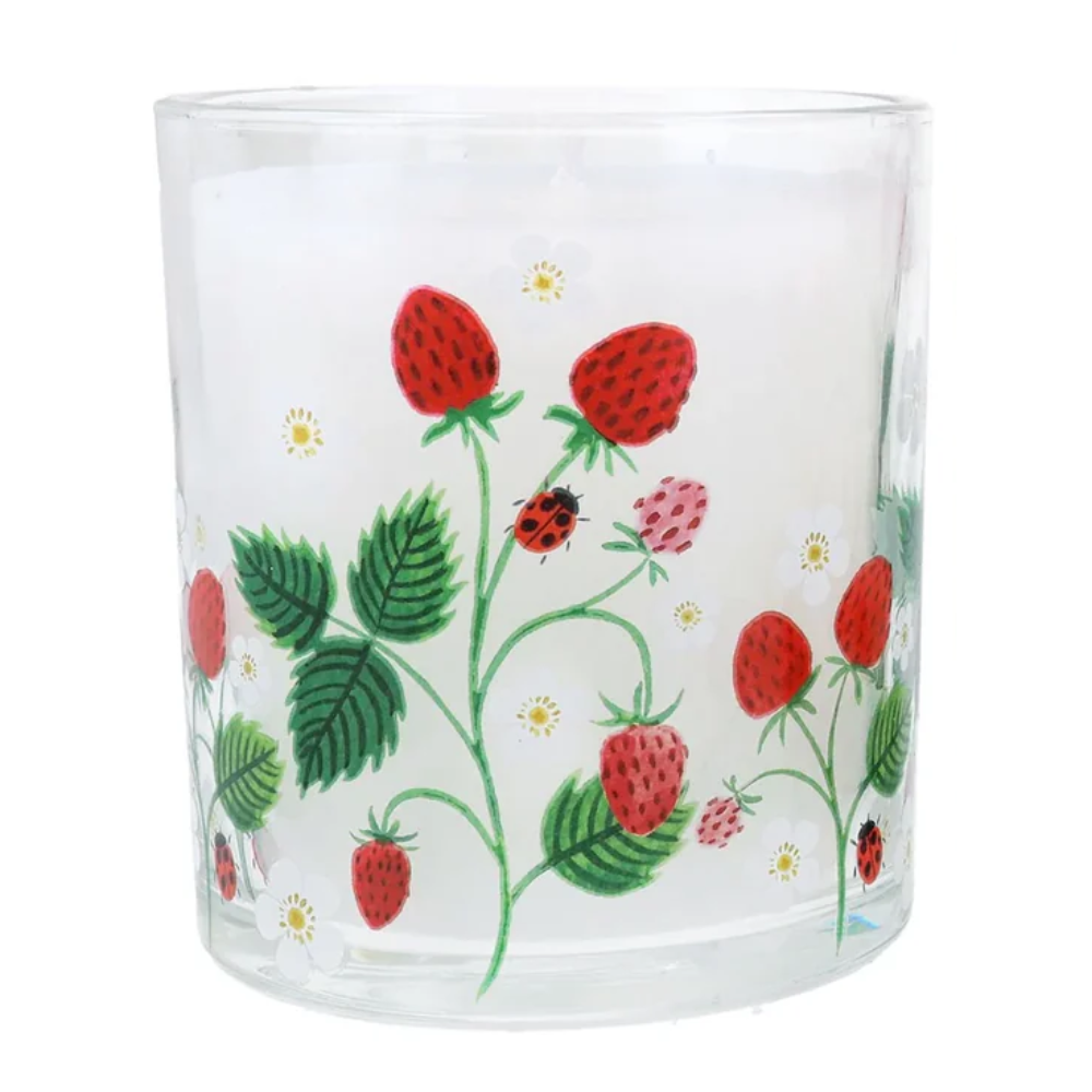 Strawberries | Scented Candle Jar | 45 Hours Burn | 9cm Tall | Gisela Graham