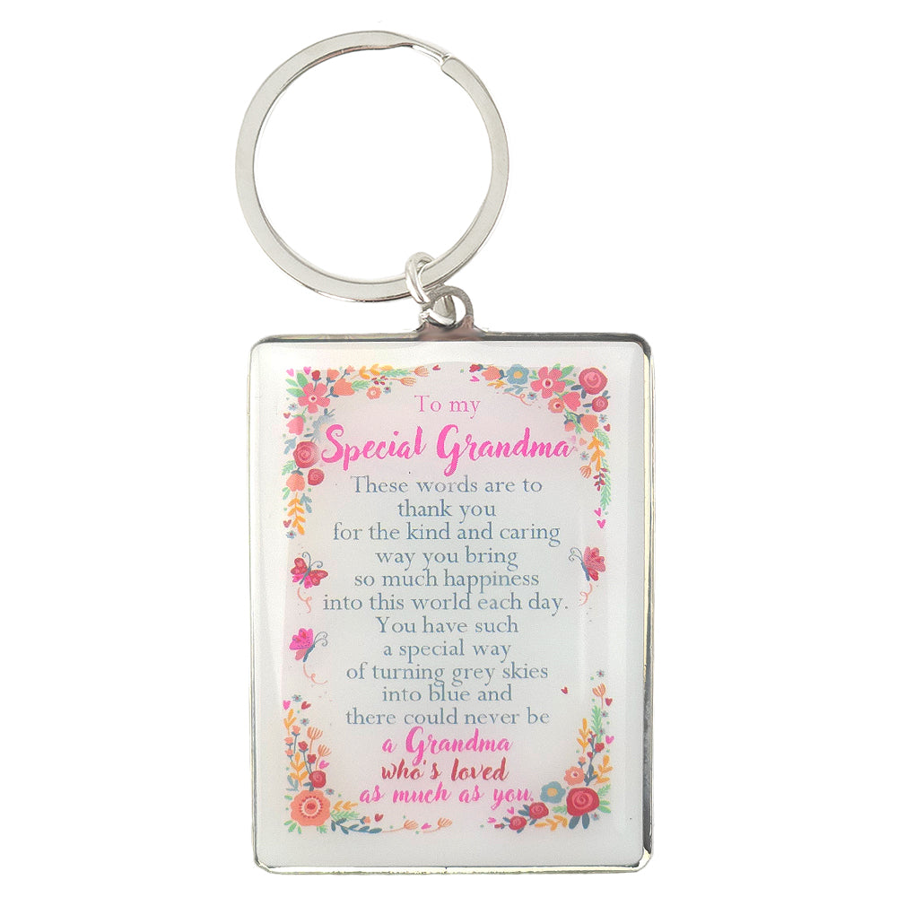 Special Grandma | Lovely Verse | Metal Keyring | Little Gift | Cracker Filler