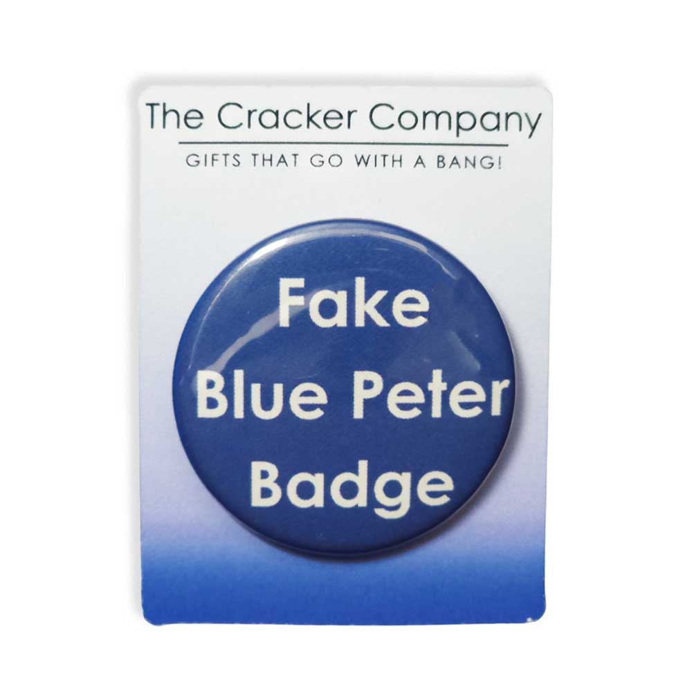 Fake Blue Peter Badge | 38mm Button Pin Badge | Mini Gift | Cracker Filler