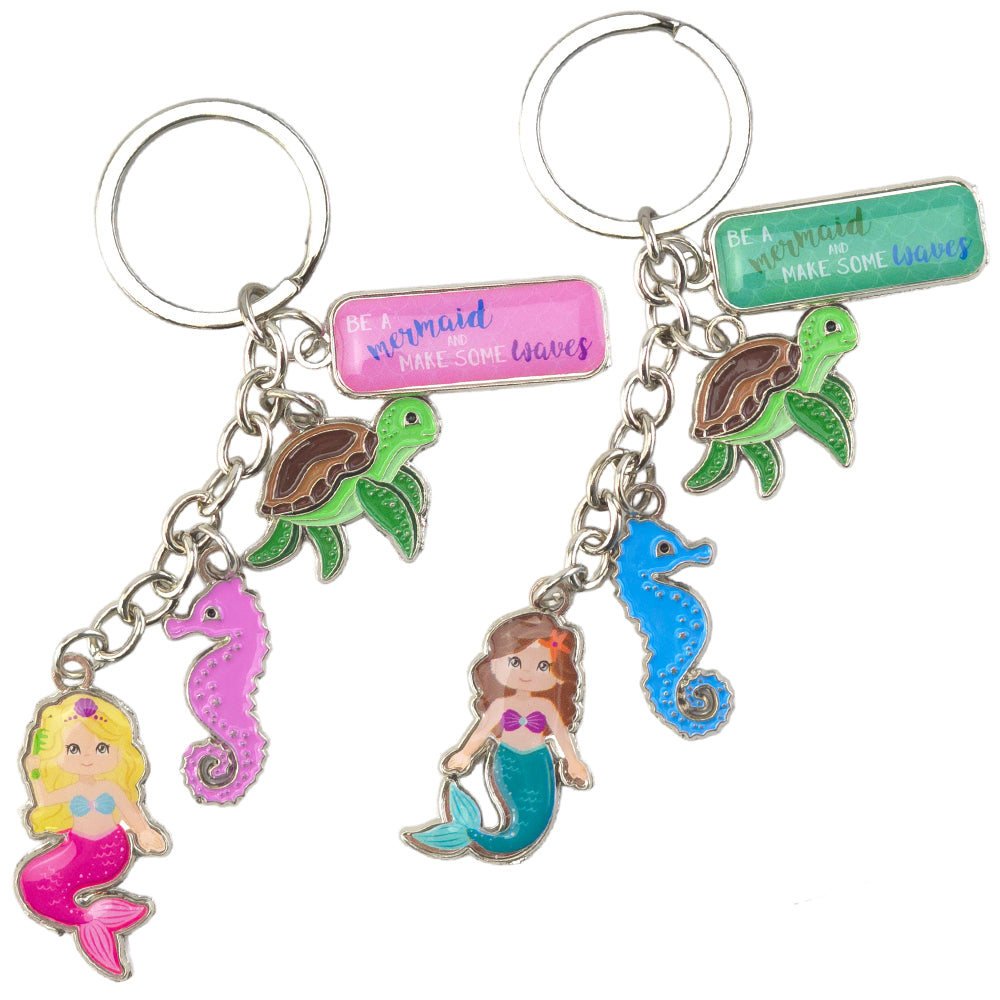 Mermaid Sparkle Keyring for Girls | Single | Mini Gift | Cracker Filler