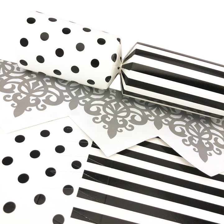 Monochrome Spots & Stripes | Cracker Making Craft Kit | Make and Fill Your Own