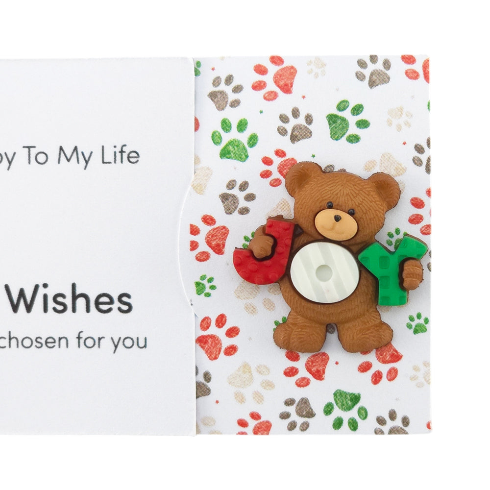 You Bring Joy to My Life | Christmas | Button Wishes Sew On Token | Mini Gift