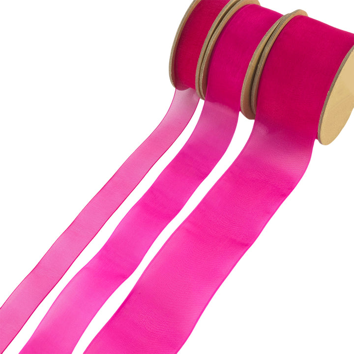 Organza Ribbons | 16mm to 50mm Wide | 5m Reel | Crafts & Cracker Making